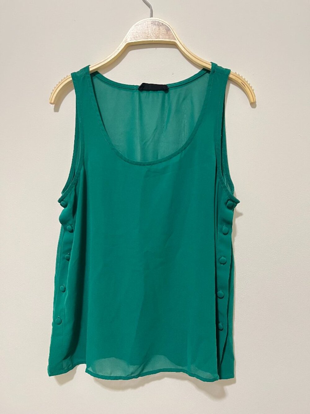 Green sheer top